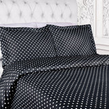 Cotton Blend 600 Thread Count Polka Dot Duvet Cover Set