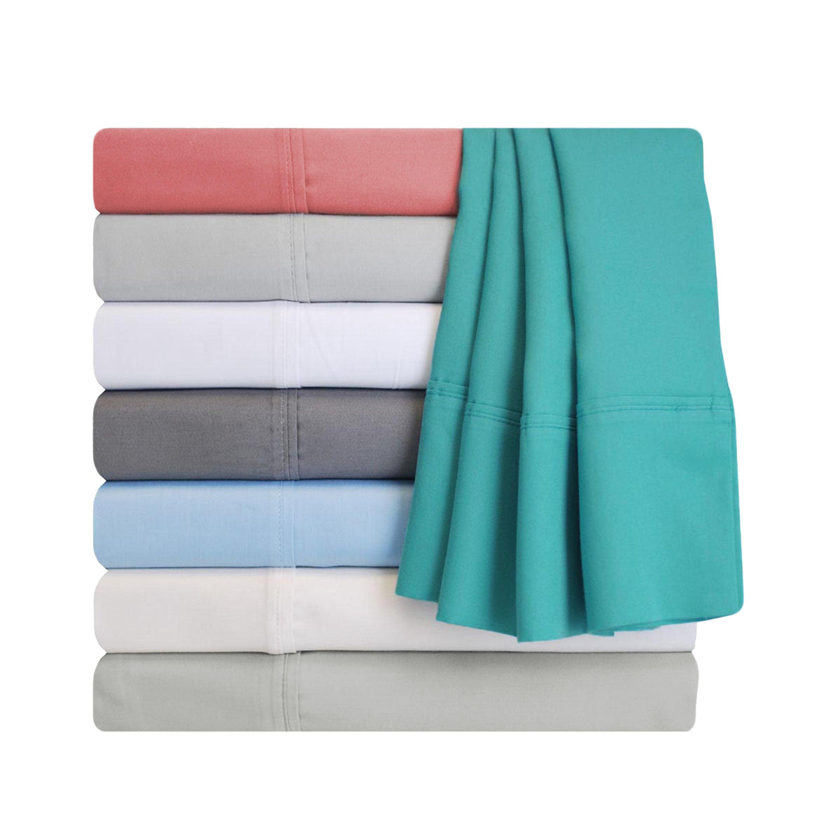 600 Thread Count Cotton Blend Solid Deep Pocket Bed Sheet Set