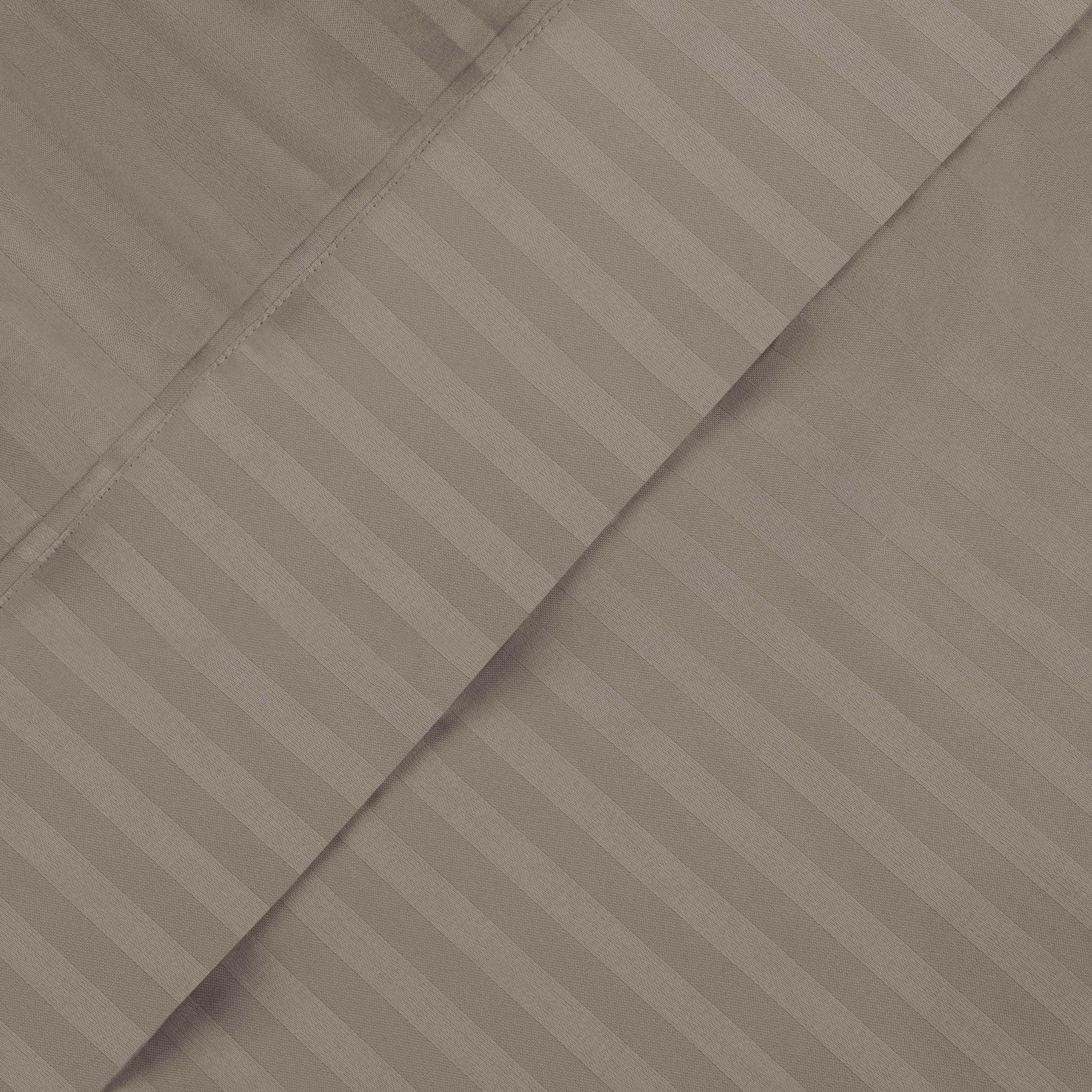 650 Thread Count Egyptian Cotton Sateen Stripe Bed Sheet Set