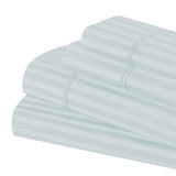 650 Thread Count Egyptian Cotton Sateen Stripe Bed Sheet Set