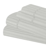 650 Thread Count Egyptian Cotton Sateen Stripe Bed Sheet Set