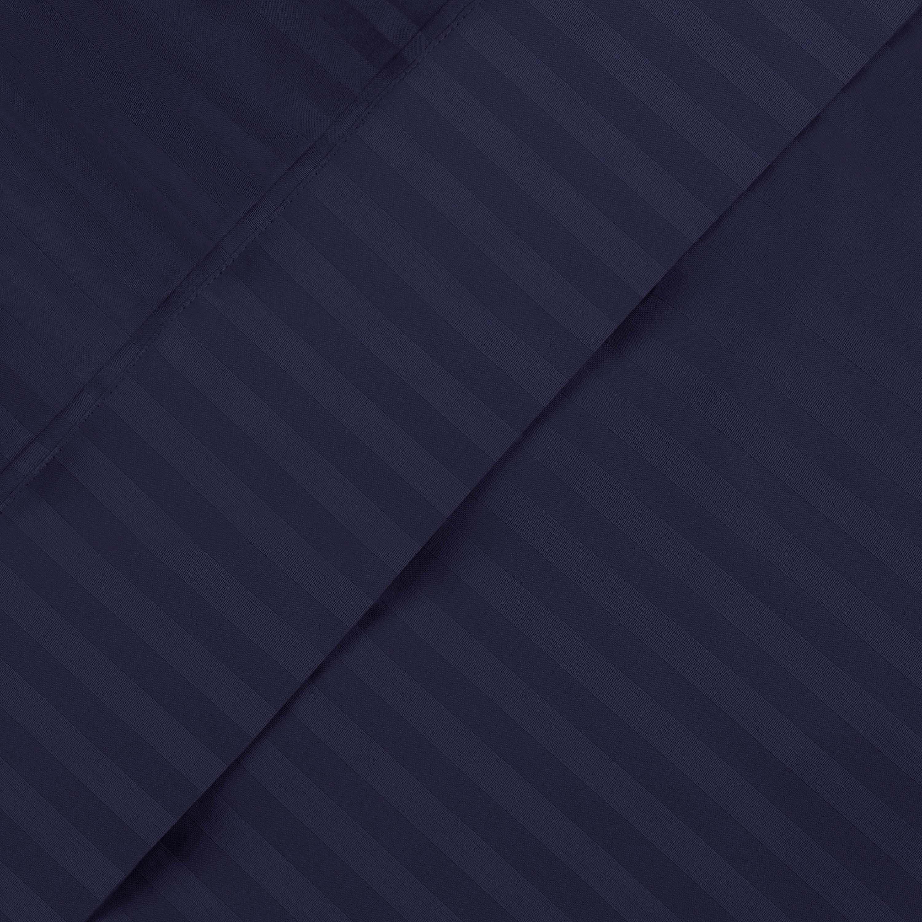 650 Thread Count Egyptian Cotton Sateen Stripe Bed Sheet Set