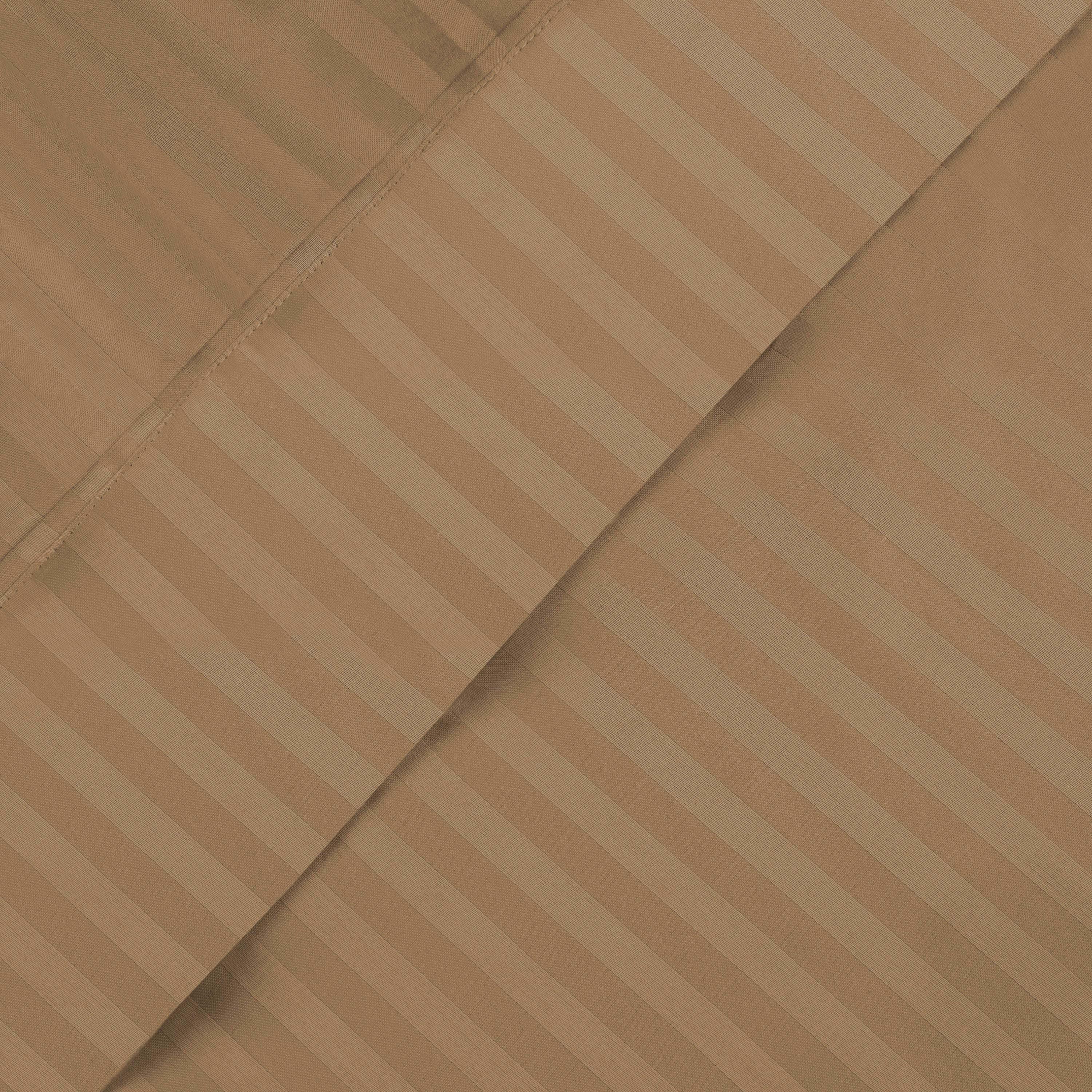 650 Thread Count Egyptian Cotton Sateen Stripe Bed Sheet Set