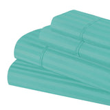650 Thread Count Egyptian Cotton Sateen Stripe Bed Sheet Set