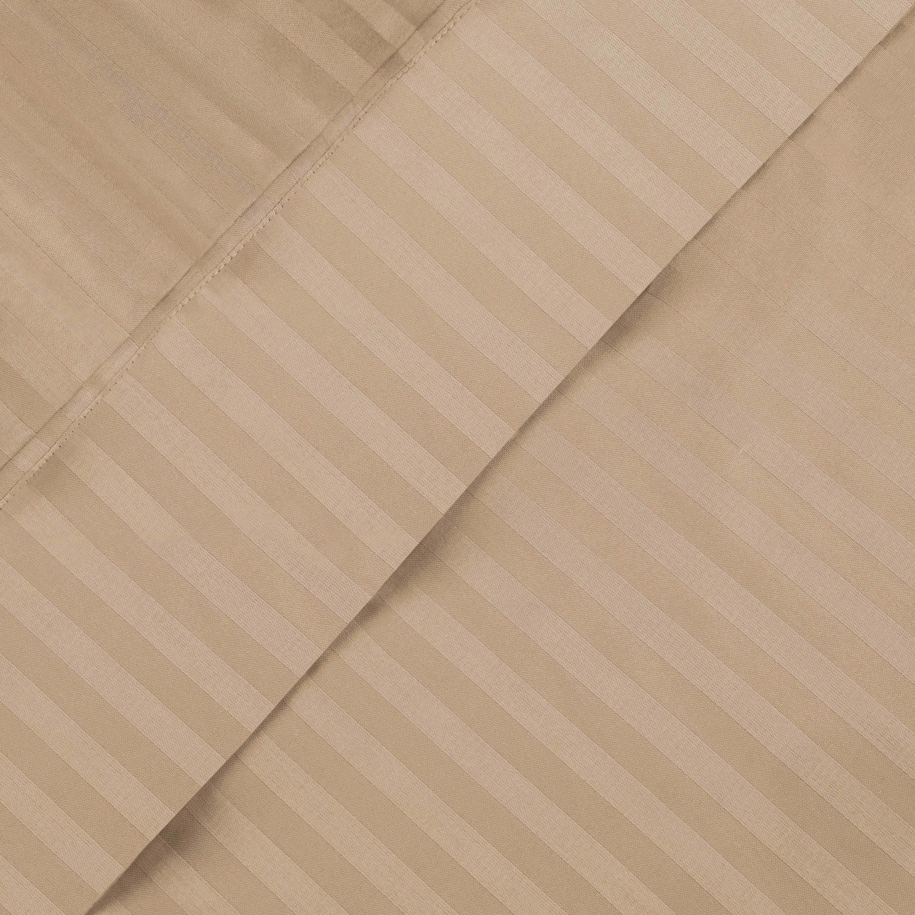 650 Thread Count Egyptian Cotton Sateen Stripe Bed Sheet Set