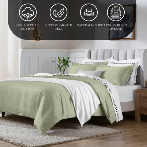 650 Thread Count Egyptian Cotton Solid Duvet Cover