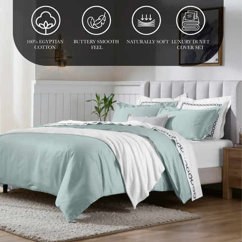650 Thread Count Egyptian Cotton Solid Duvet Cover