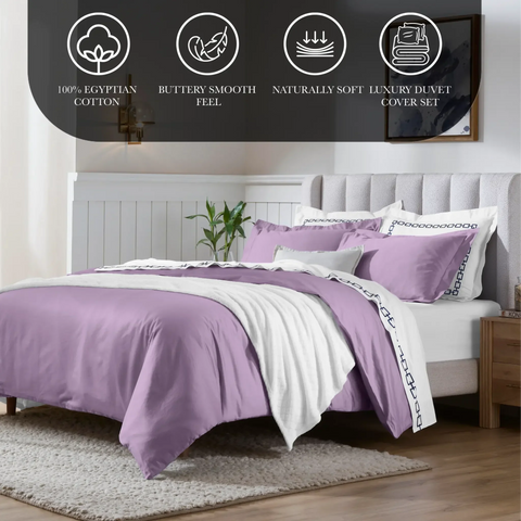 650 Thread Count Egyptian Cotton Solid Duvet Cover