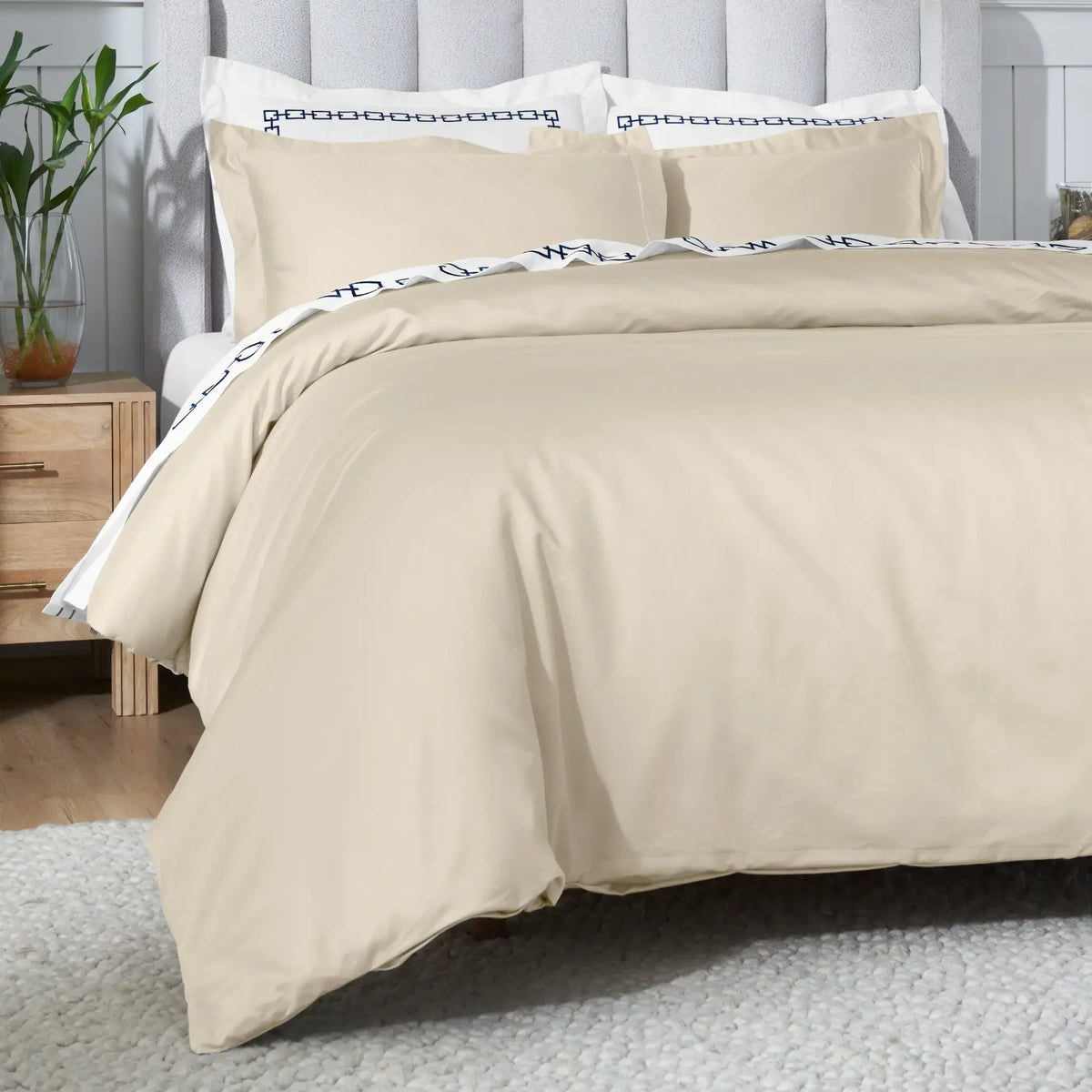 650 Thread Count Egyptian Cotton Solid Duvet Cover