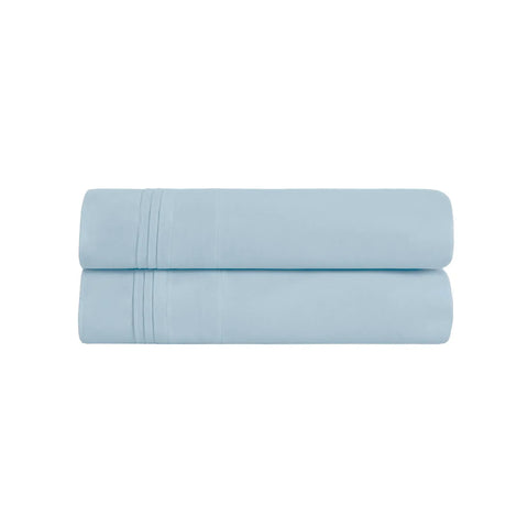 100% Egyptian Cotton 650 Thread Count Solid Pillowcase Set