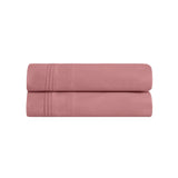 100% Egyptian Cotton 650 Thread Count Solid Pillowcase Set