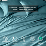 650 Thread Count Egyptian Cotton Bed Sheets - Sateen Weave
