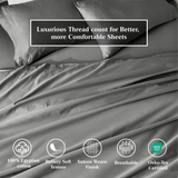 650 Thread Count Egyptian Cotton Bed Sheets - Sateen Weave