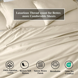 100% Egyptian Cotton 650 Thread Count Solid Pillowcase Set
