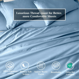 650 Thread Count Egyptian Cotton Bed Sheets - Sateen Weave