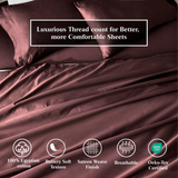 650 Thread Count Egyptian Cotton Bed Sheets - Sateen Weave