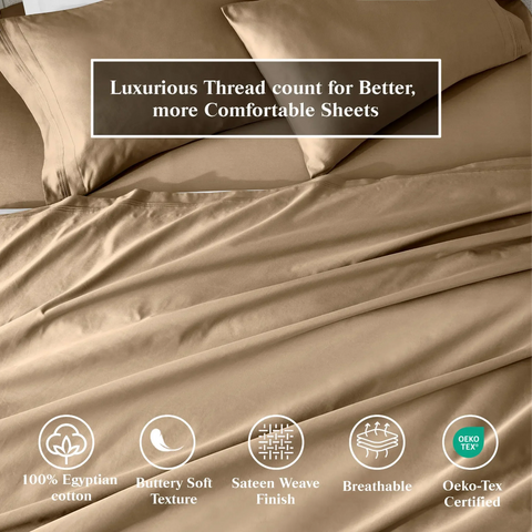 100% Egyptian Cotton 650 Thread Count Solid Pillowcase Set