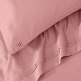 100% Egyptian Cotton 650 Thread Count Solid Pillowcase Set