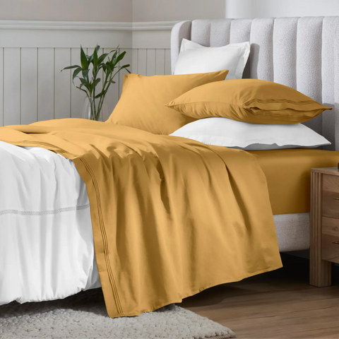 650 Thread Count Egyptian Cotton Bed Sheets - Sateen Weave