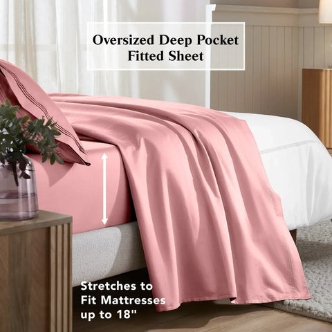 650 Thread Count Egyptian Cotton Bed Sheets - Sateen Weave