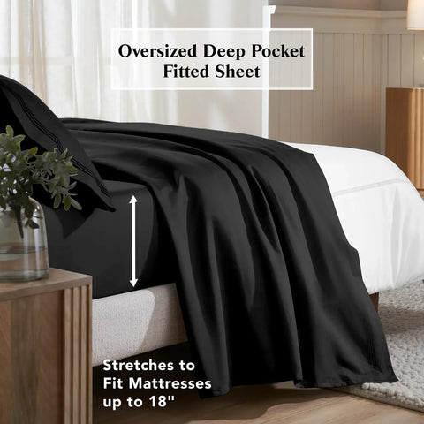 650 Thread Count Egyptian Cotton Bed Sheets - Sateen Weave