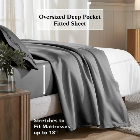 650 Thread Count Egyptian Cotton Bed Sheets - Sateen Weave