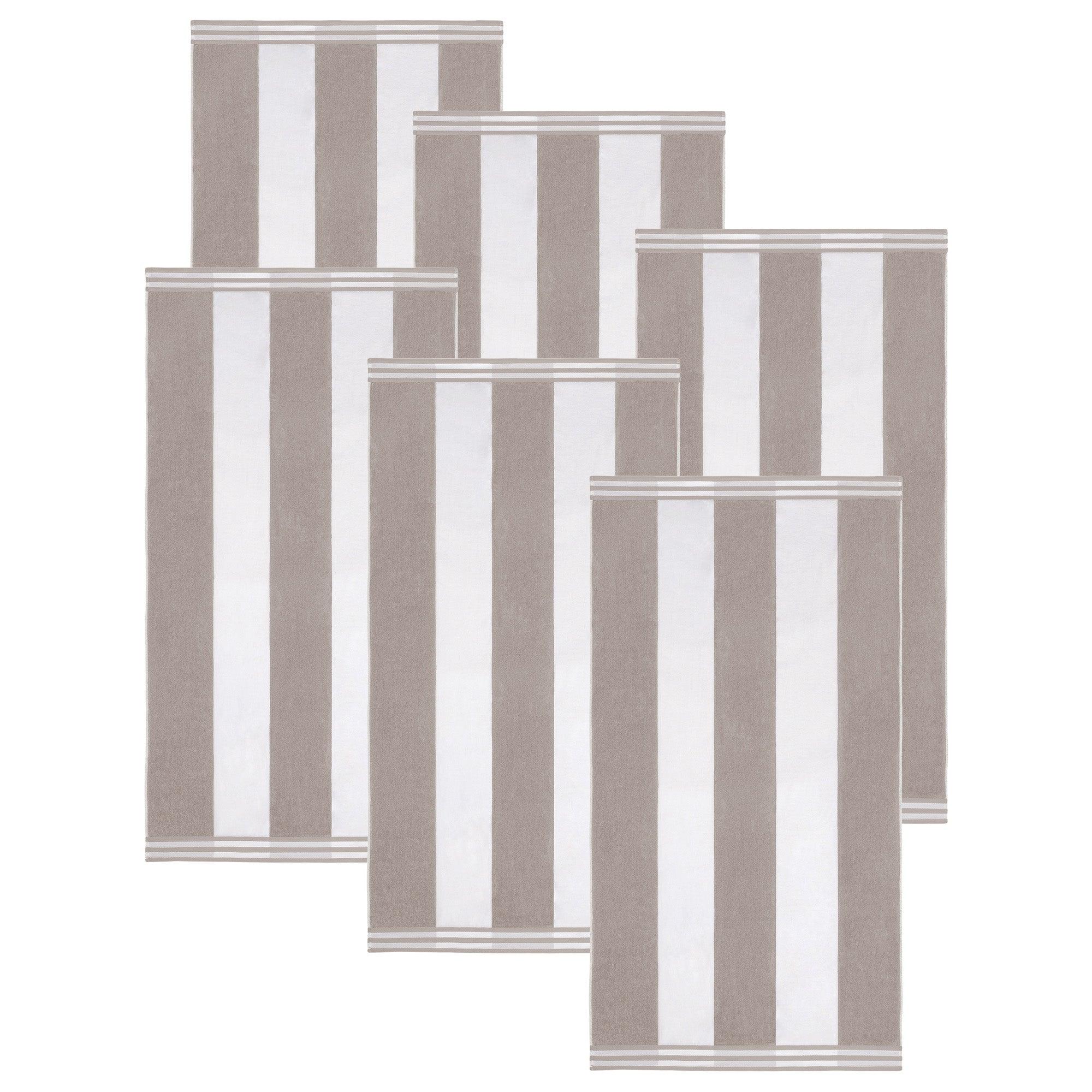 Cabana Stripe Oversized Cotton Beach Towel Set Of 2,4,6