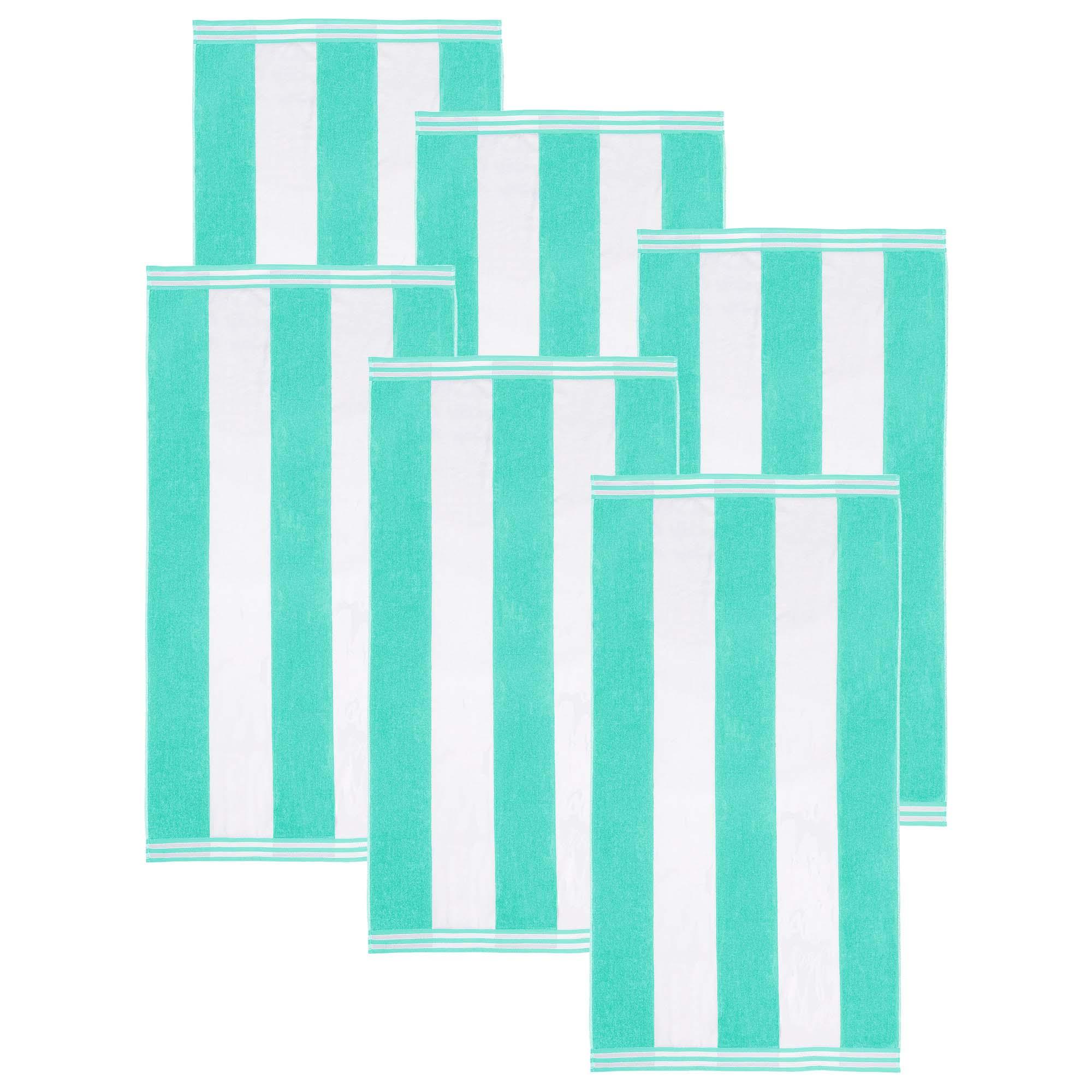 Cabana Stripe Oversized Cotton Beach Towel Set Of 2,4,6