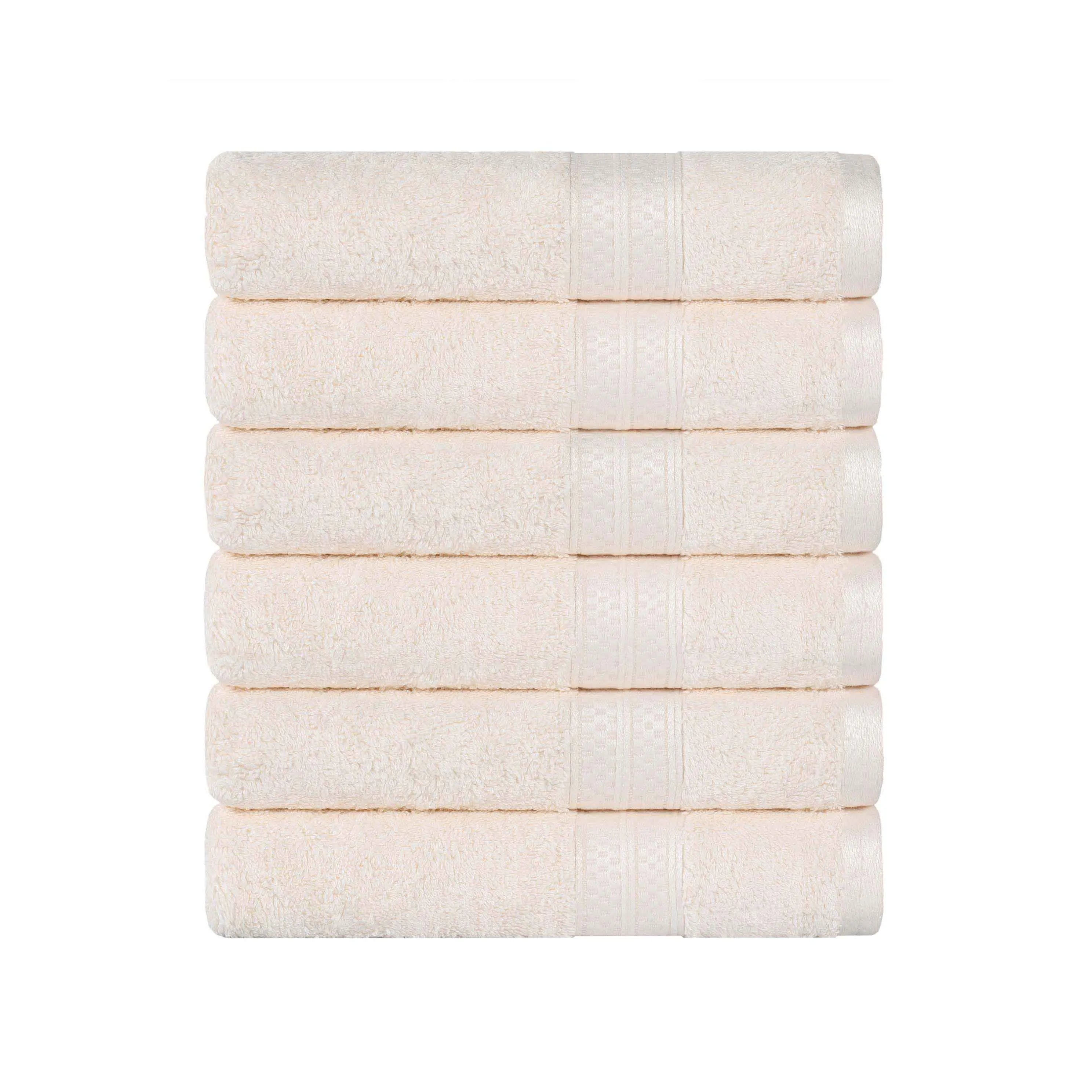 Rayon from Bamboo Ultra-Plush Heavyweight 6 Piece Hand Towel Set