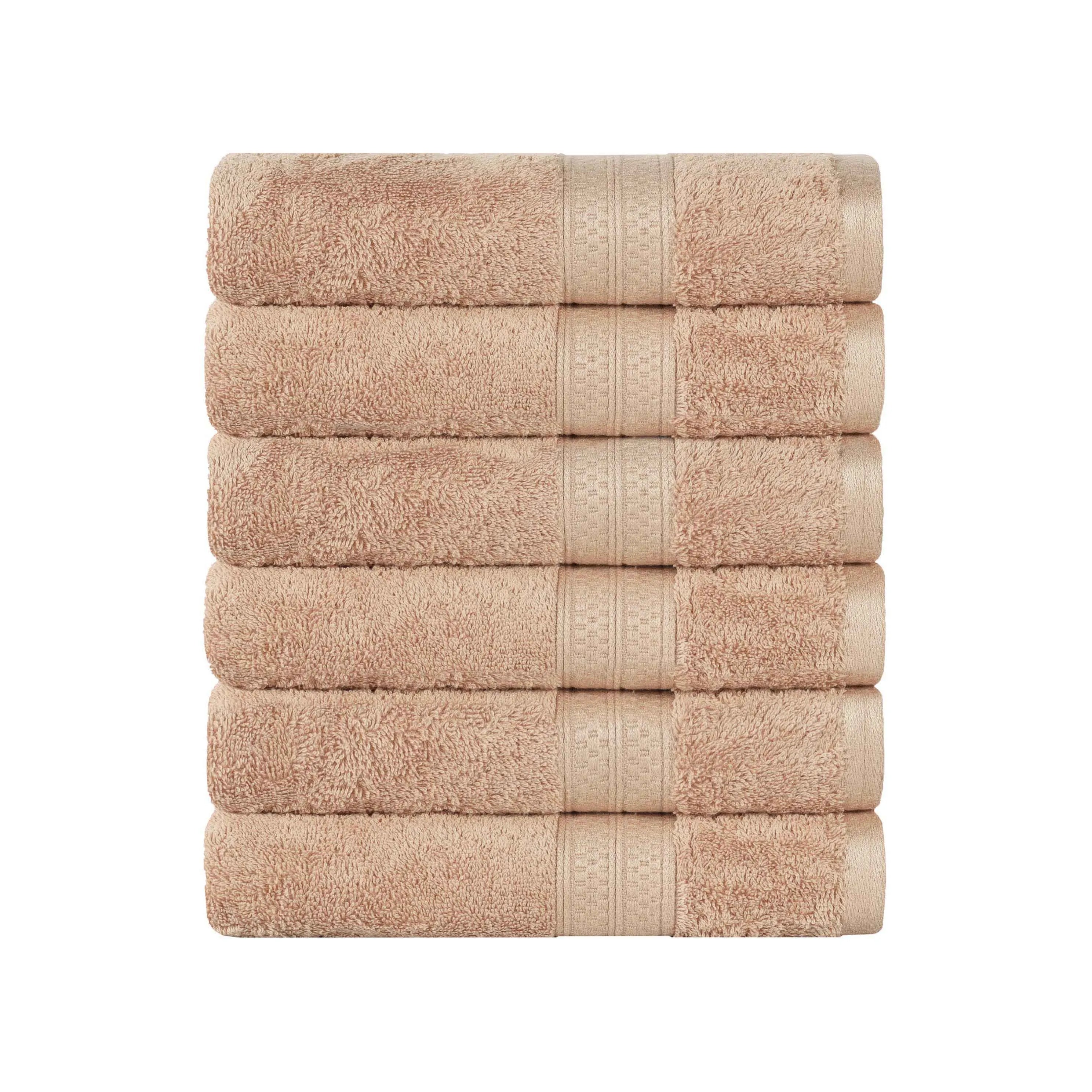 Rayon from Bamboo Ultra-Plush Heavyweight 6 Piece Hand Towel Set