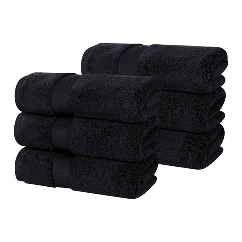 6 Piece Hand Towel Set Zero Twist Cotton Soft Absorbent