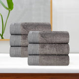 Rayon from Bamboo Eco-Friendly Fluffy Solid Hand Towel Set of 6