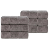 Napa Zero Twist Cotton Solid Waffle Honeycomb Hand Towel Set of 6