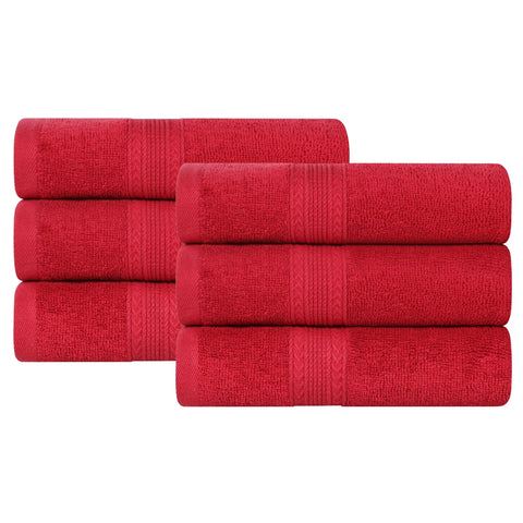 Eco-Friendly Ring-Spun Cotton 6-Piece Hand Towel Set