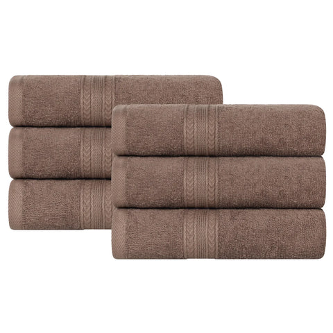 Eco-Friendly Ring-Spun Cotton 6-Piece Hand Towel Set