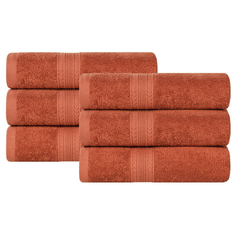 Eco-Friendly Ring-Spun Cotton 6-Piece Hand Towel Set