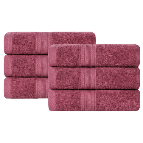 Eco-Friendly Ring-Spun Cotton 6-Piece Hand Towel Set