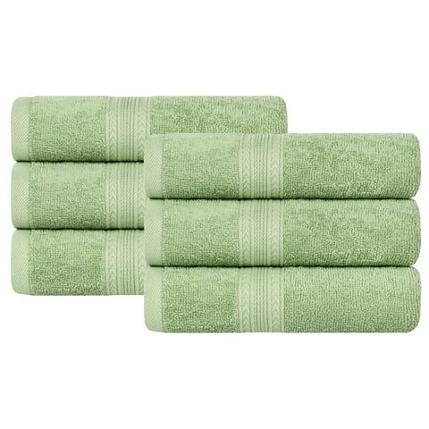 Eco-Friendly Ring-Spun Cotton 6-Piece Hand Towel Set