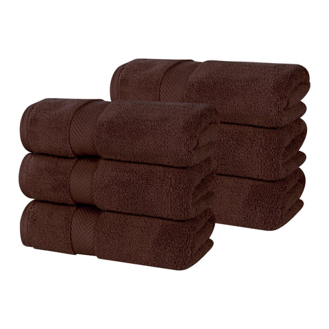 6 Piece Hand Towel Set Zero Twist Cotton Soft Absorbent