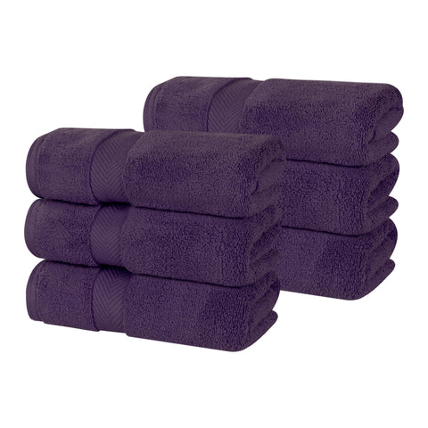 6 Piece Hand Towel Set Zero Twist Cotton Soft Absorbent