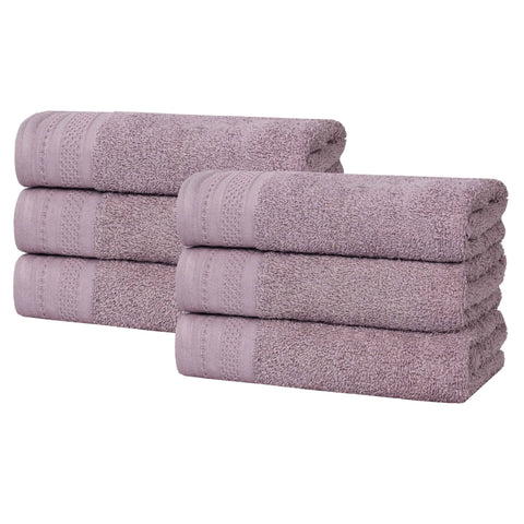 Cotton Waffle Border Hand Towel Set 6-Piece - Honeycomb