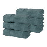 Zero Twist Cotton Solid Ultra-Soft Absorbent Hand Towel Set of 6