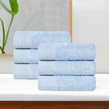 Rayon from Bamboo Eco-Friendly Fluffy Solid Hand Towel Set of 6