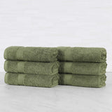 Oregon Organic Cotton Medium Weight Solid Hand Towel, Set of 6