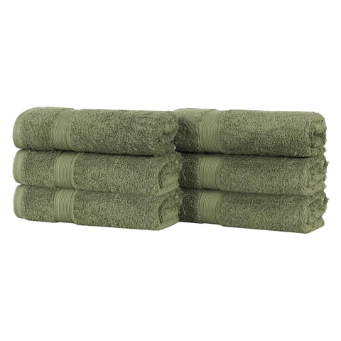 Oregon Organic Cotton Medium Weight Solid Hand Towel, Set of 6