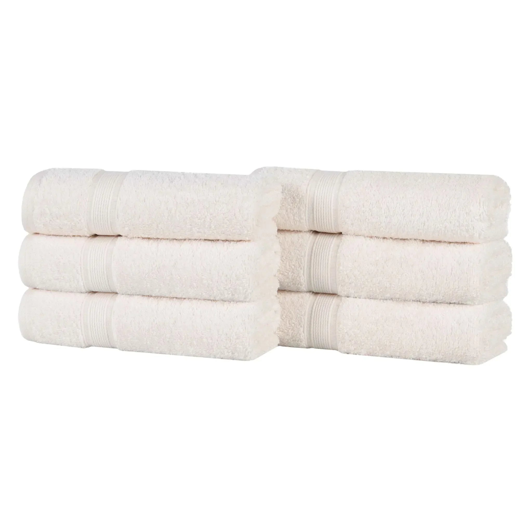 Oregon Organic Cotton Medium Weight Solid Hand Towel, Set of 6