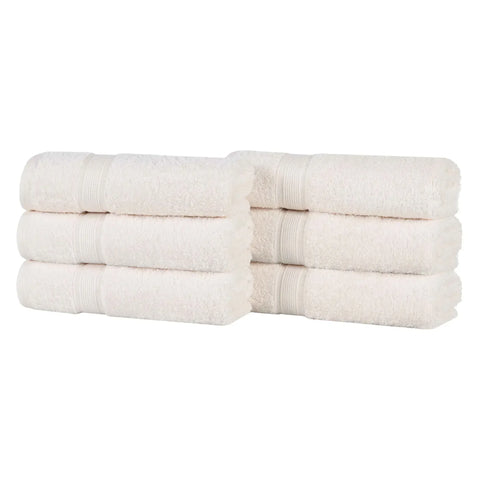 Oregon Organic Cotton Medium Weight Solid Hand Towel, Set of 6