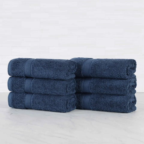 Oregon Organic Cotton Medium Weight Solid Hand Towel, Set of 6