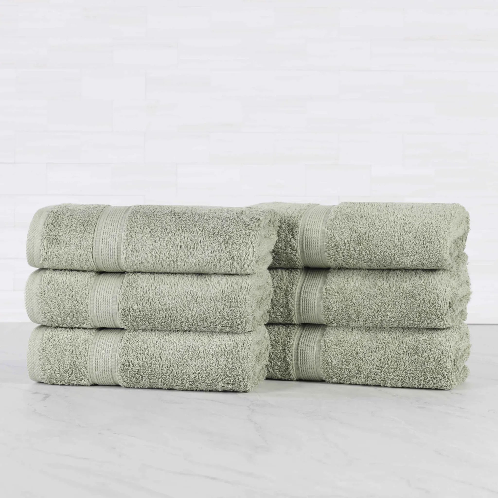Oregon Organic Cotton Medium Weight Solid Hand Towel, Set of 6