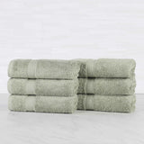 Oregon Organic Cotton Medium Weight Solid Hand Towel, Set of 6